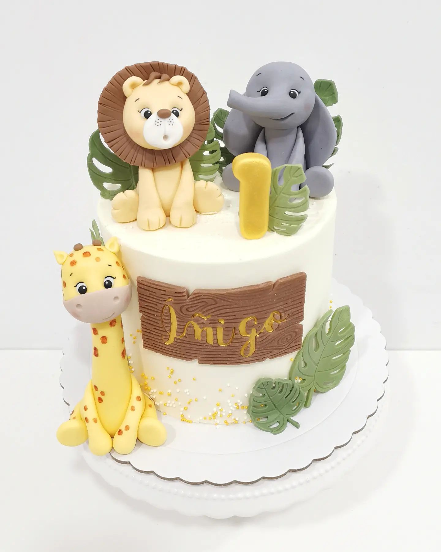 Tarta animales de la selva 3D